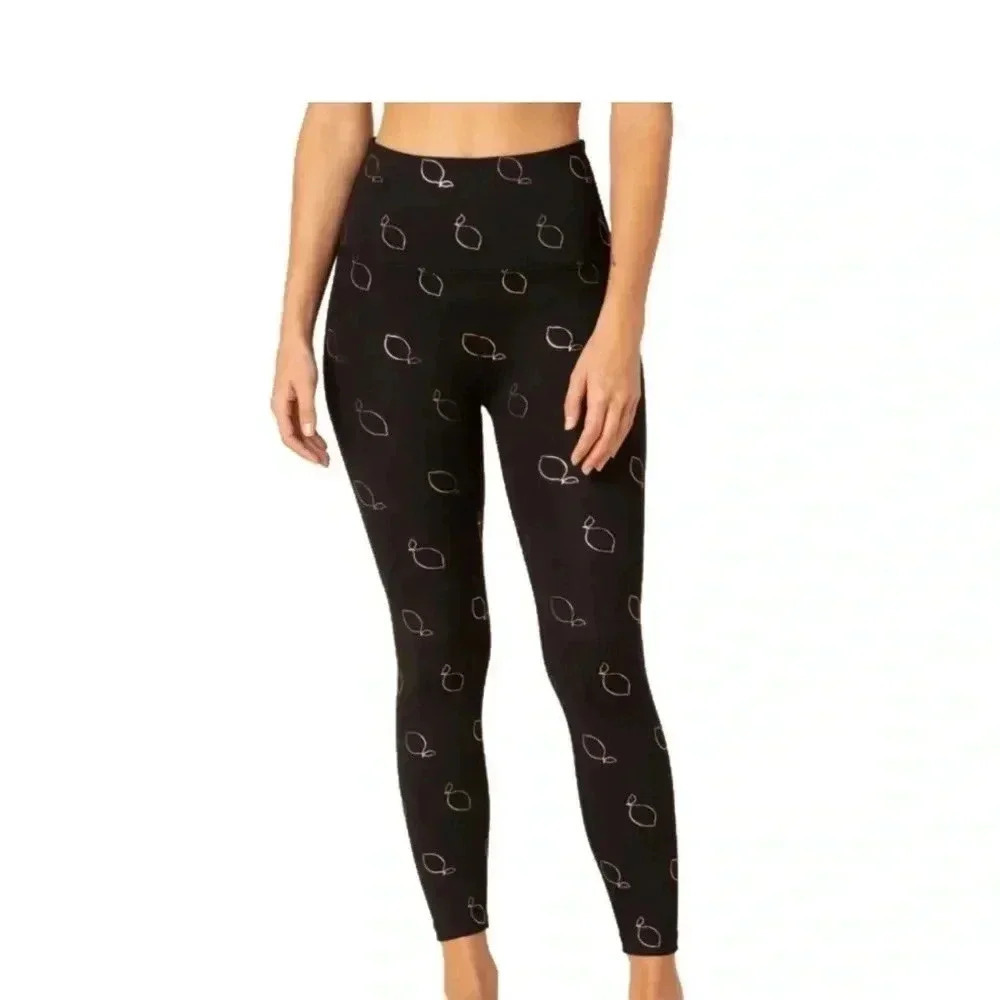 Beyond Yoga gold lemon and black leggings